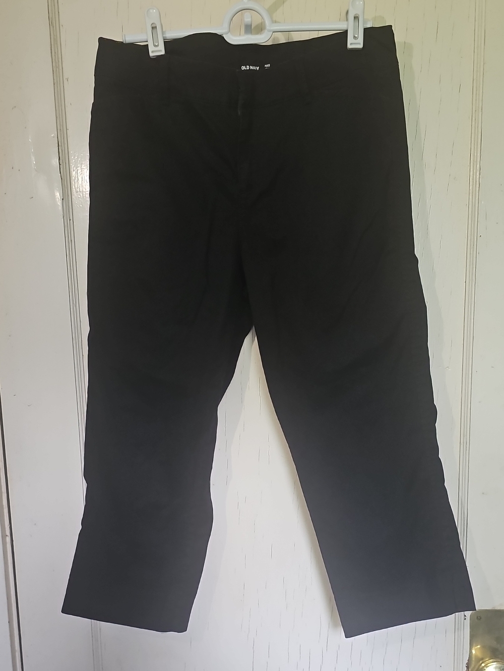 Womens Sz 6 Old Navy Pixie Crop Mid-rise Black Chino Pants